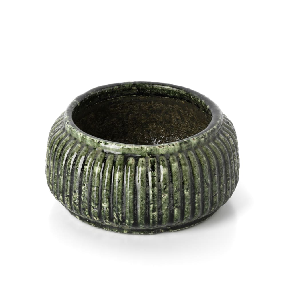 Pot grès forêt et vert 23,5x23,5x11cm — vue 4
