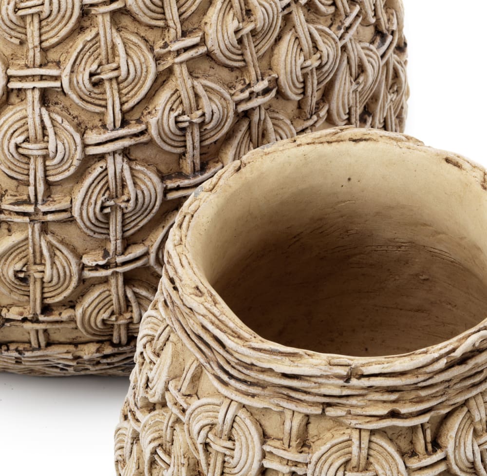 Pot béton marron 28,3x28,3x25cm — vue 3