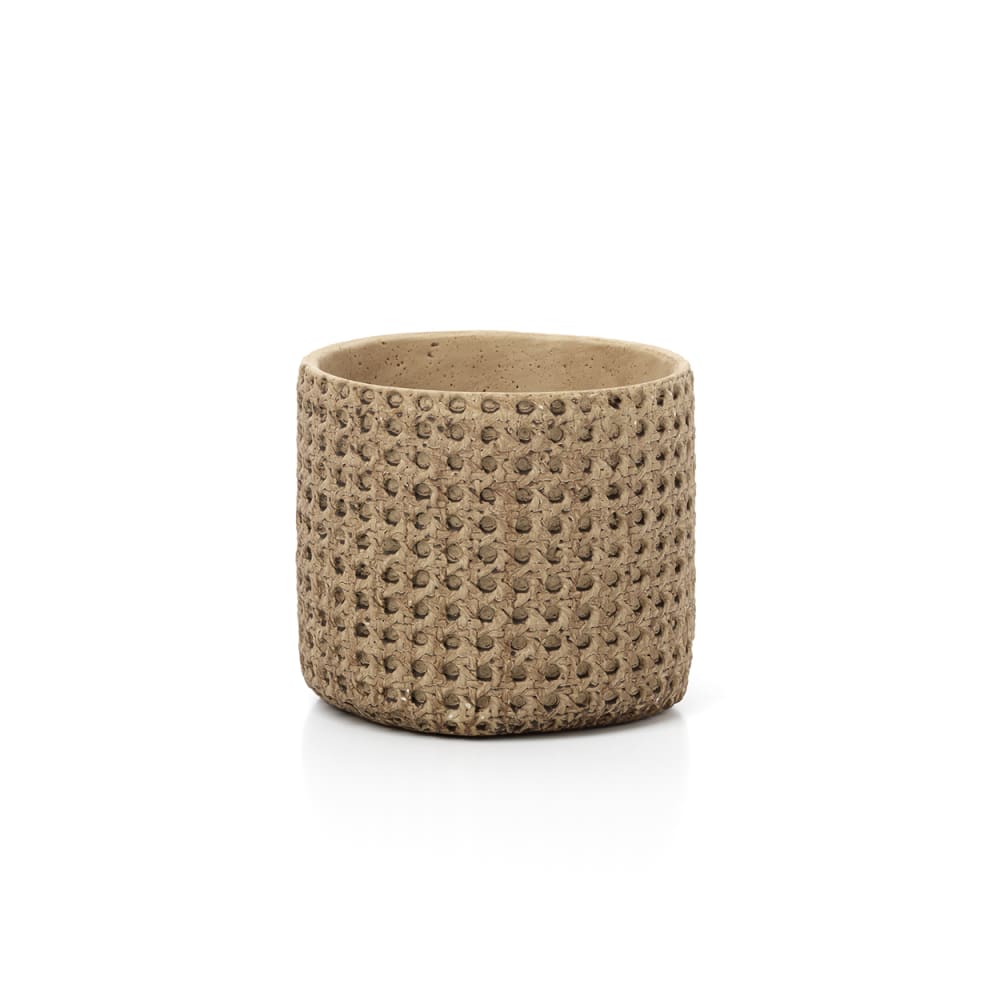 Pot béton marron 16,5x16,5x15cm