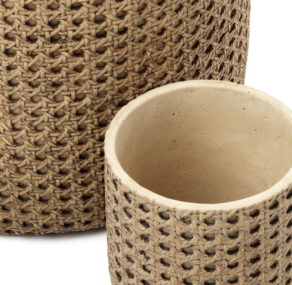 Pot béton marron 16,5x16,5x15cm — vue 3