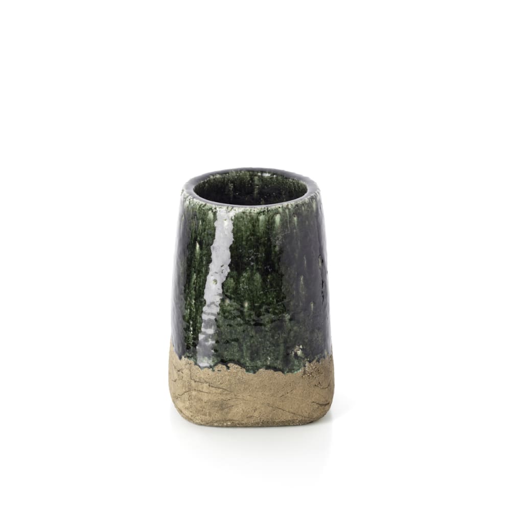 Cache-pot en céramique vert 21x21x29cm — vue 4