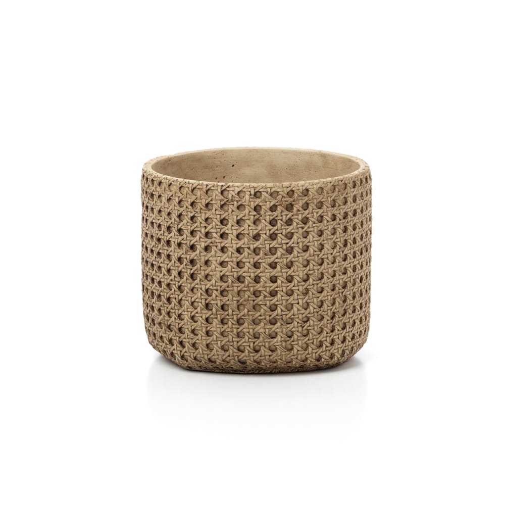 Pot béton marron 20x20x17,5cm