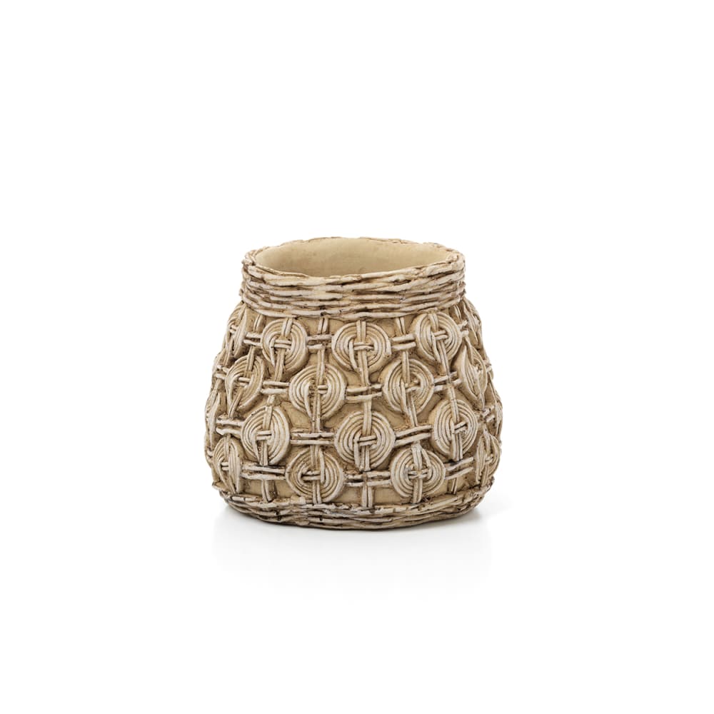 Pot béton marron 18x18x15,5cm