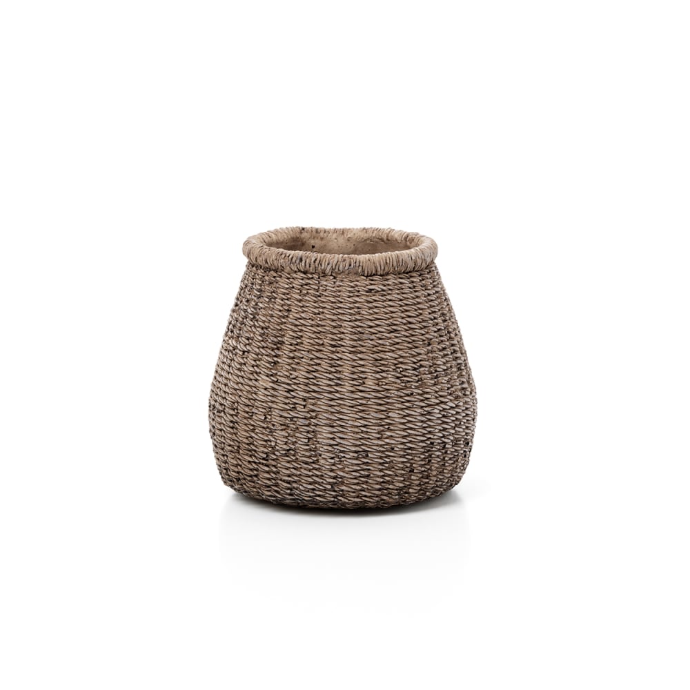 Pot béton marron 17x16,7x16,5cm