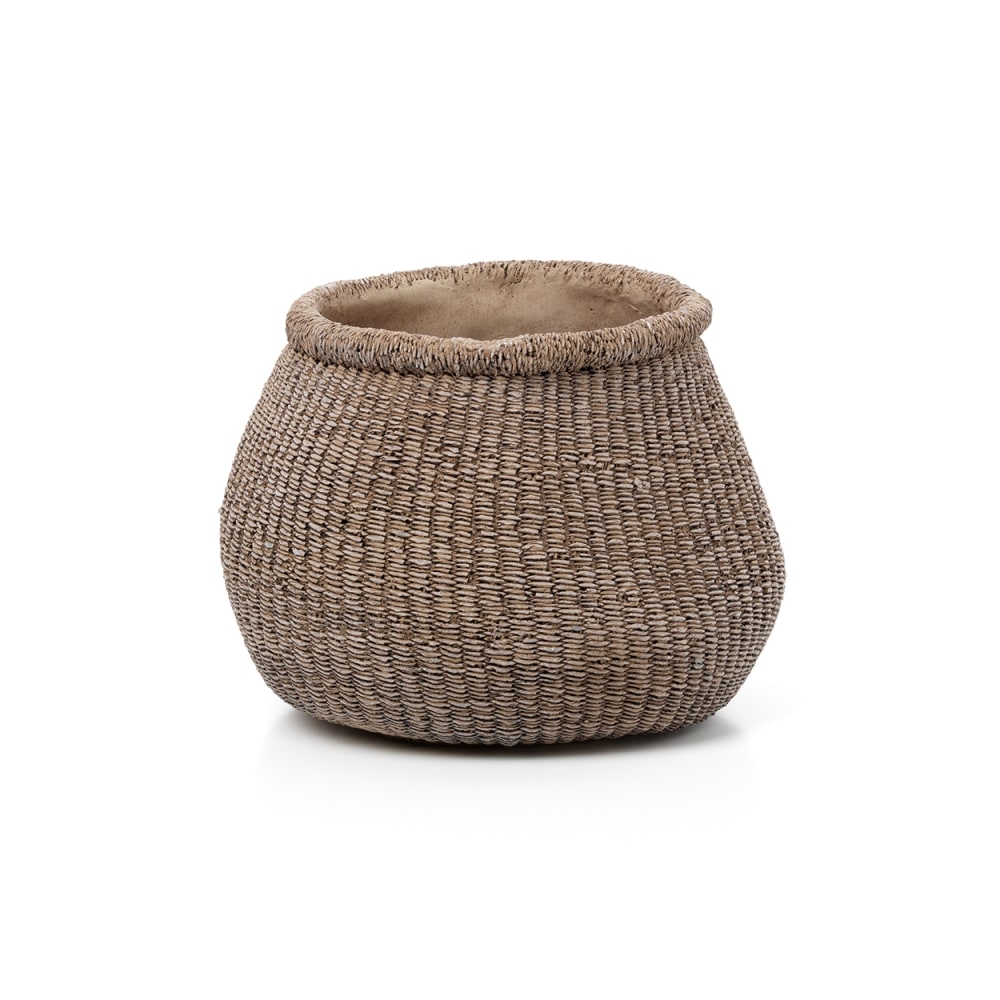Pot béton marron 25x23,5x19cm