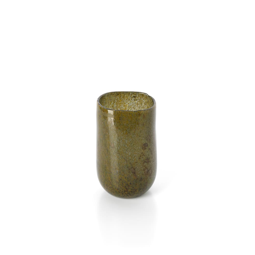 Vase aus glas in olivgrün und grün, 13x13x22cm - Maisons Du Monde