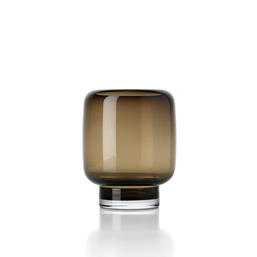 Bazar Bizar Vase aus glas in braun, 15,5x15,5x19,5cm - -