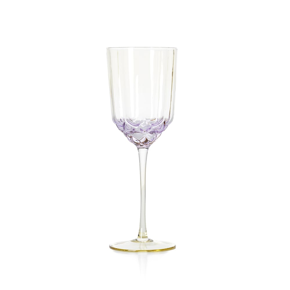 Verre à vin en verre rose transparent 8,7x8,7x24,5 cm
