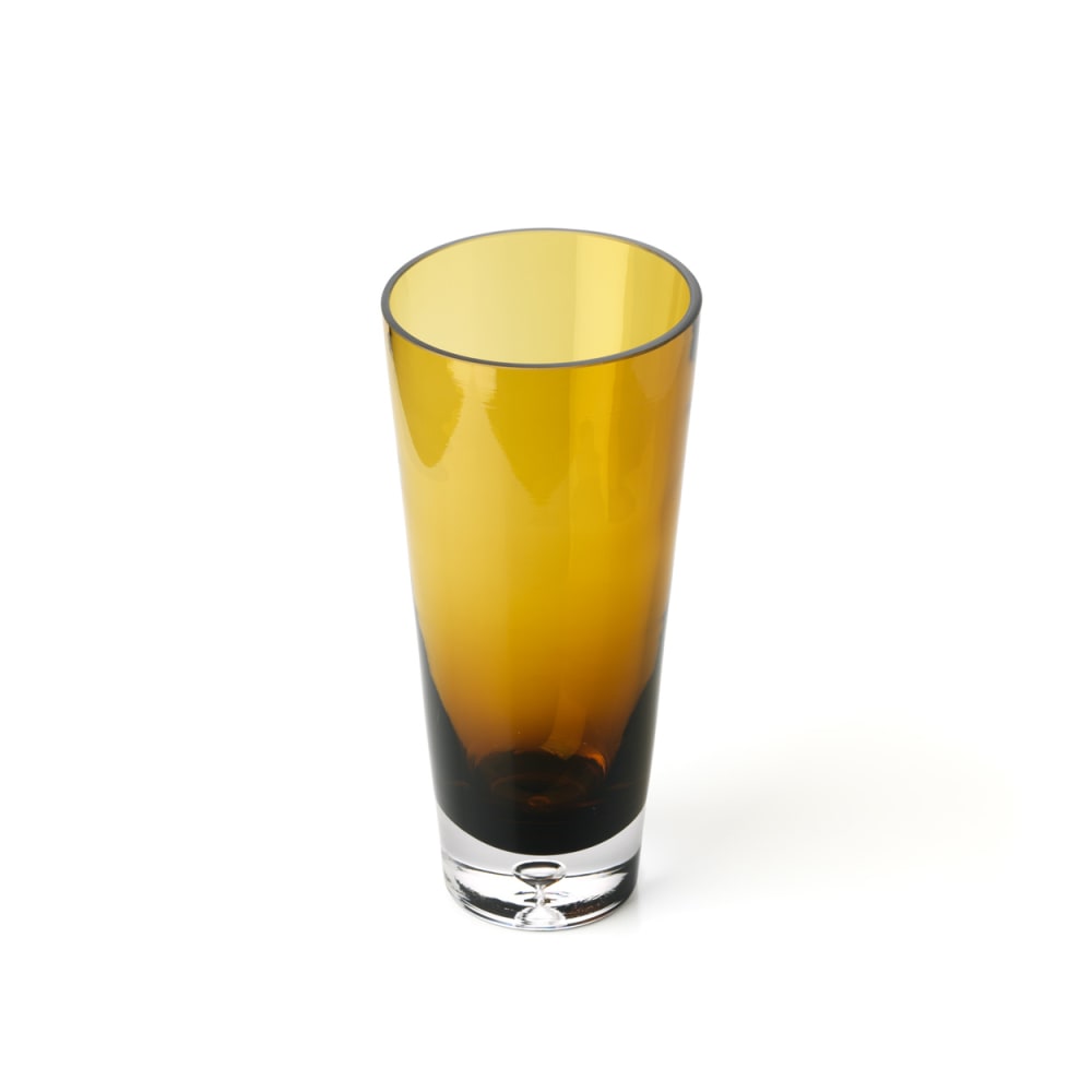 Vase aus glas in braun und gold, 13,8x13,8x30cm - Maisons Du