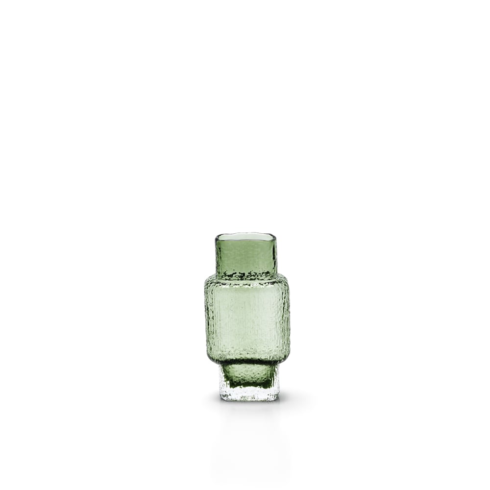 Bazar Bizar Vase aus recyceltem glas in grün, 6x10,5x21cm - -