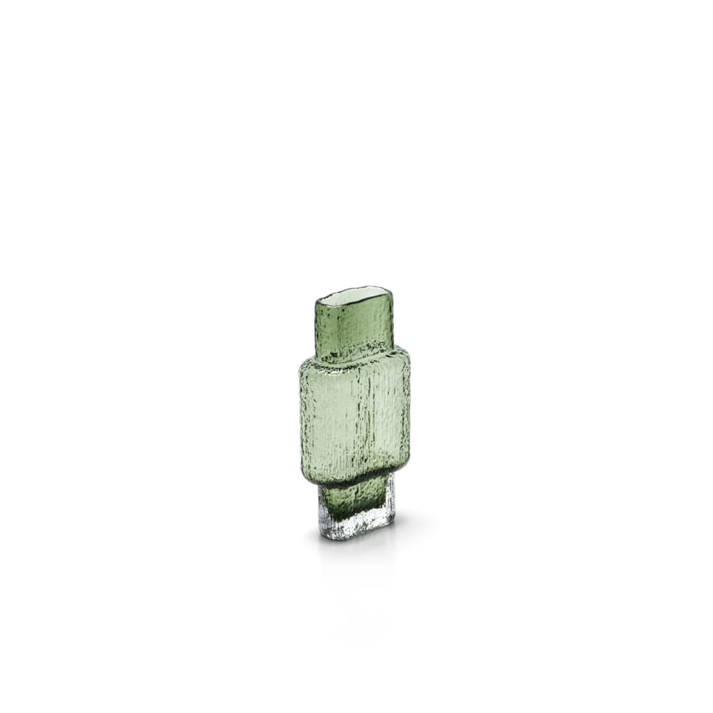 Vase aus recyceltem glas in grün, 6x10,5x21cm - Maisons Du Monde