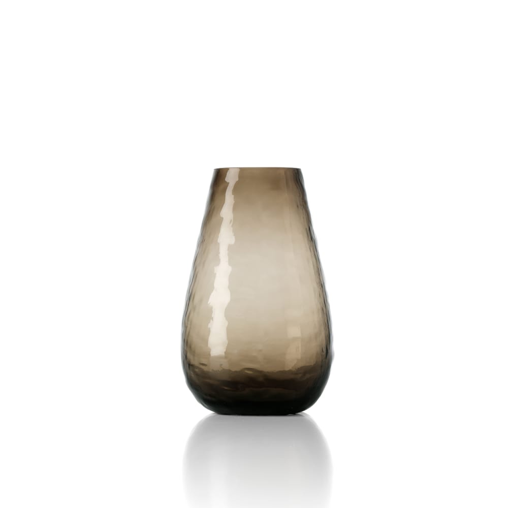 Bazar Bizar Vase aus recyceltem glas in braun, 16,5x16,5x26cm - -