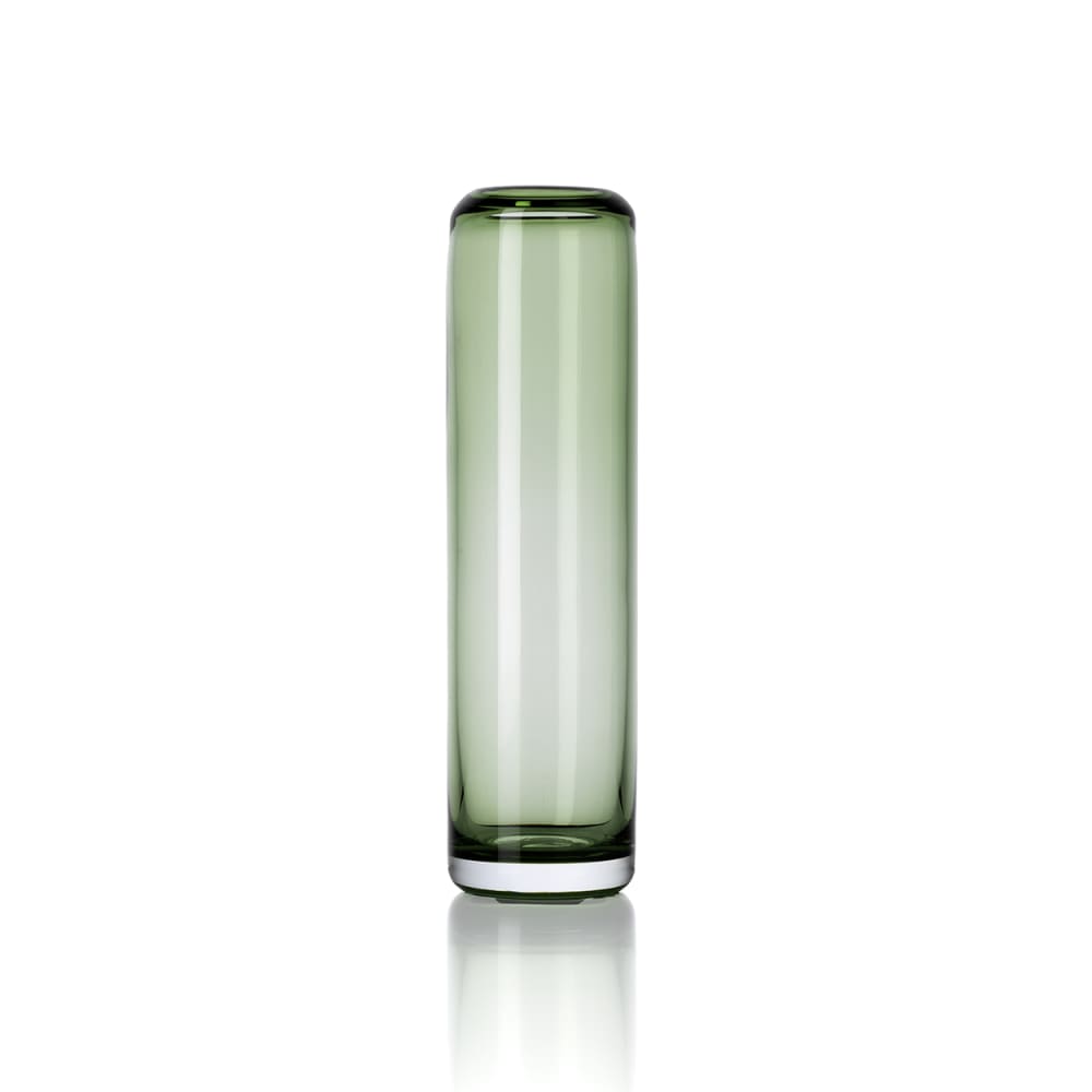 Bazar Bizar Vase aus recyceltem glas in grün, 7x7x26,5cm - -