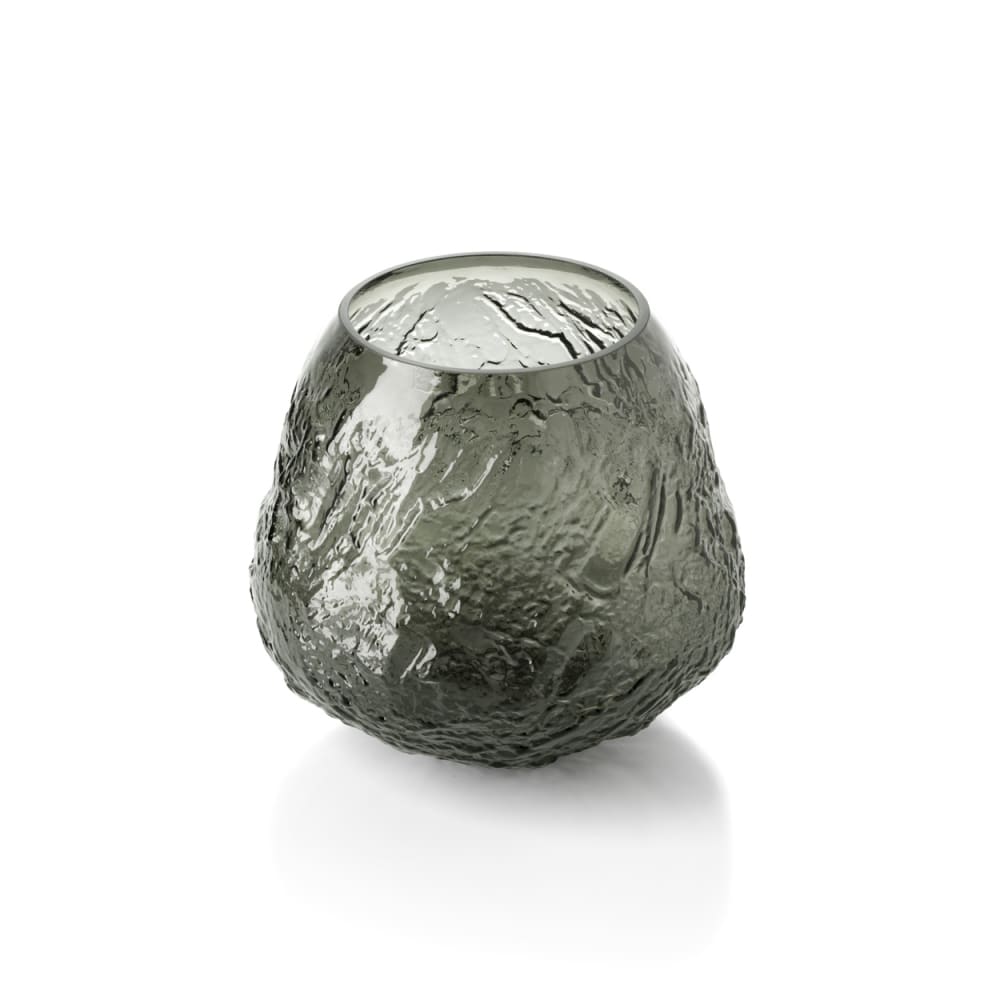 Vase verre noir 26,5x26,5x24cm — vue 3