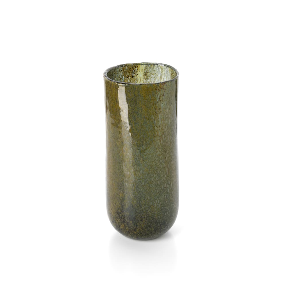 Vase aus glas in olivgrün, 14x14x33cm - Maisons Du Monde