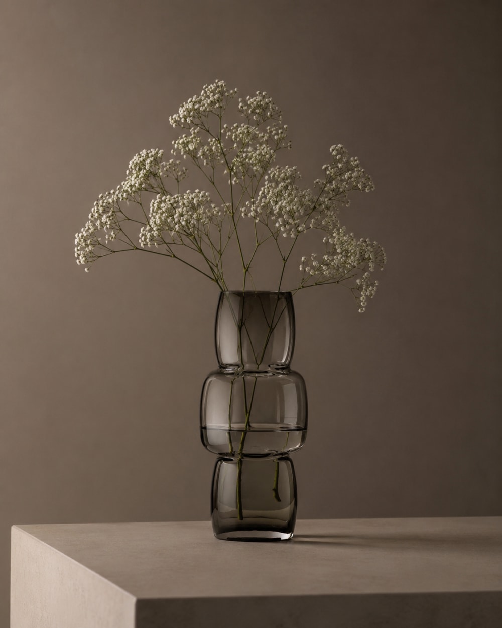 Vase verre recyclé foncé et gris 13x13x27cm — vue 3