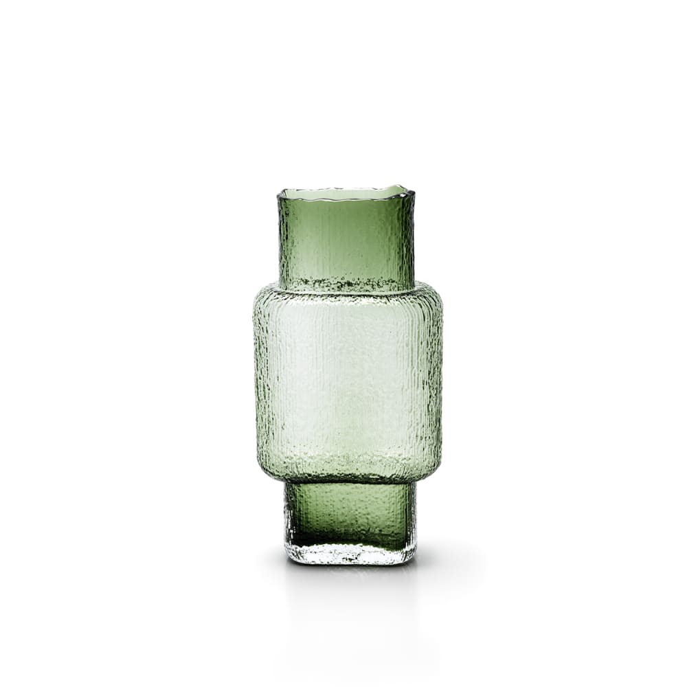 Bazar Bizar Vase aus recyceltem glas in grün, 9,5x17x34cm - -