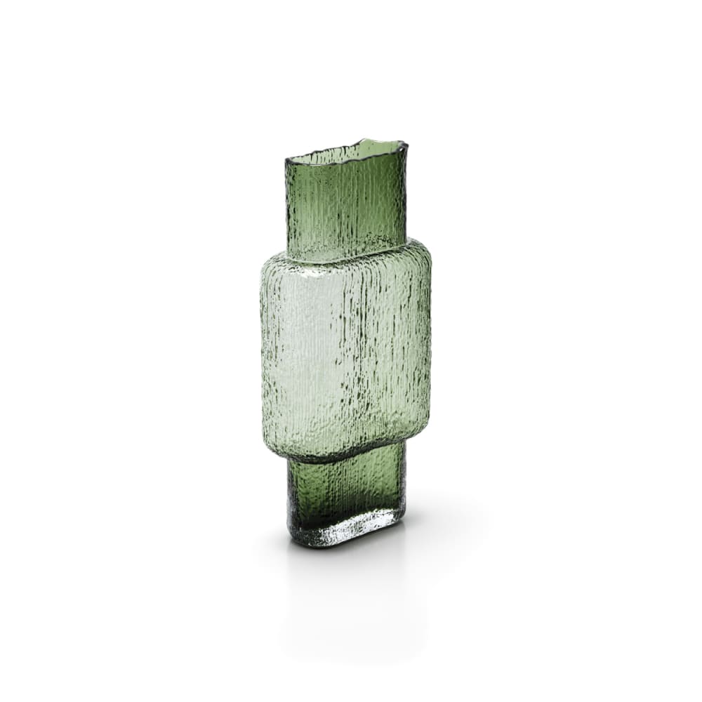 Vase aus recyceltem glas in grün, 9,5x17x34cm - Maisons Du Monde