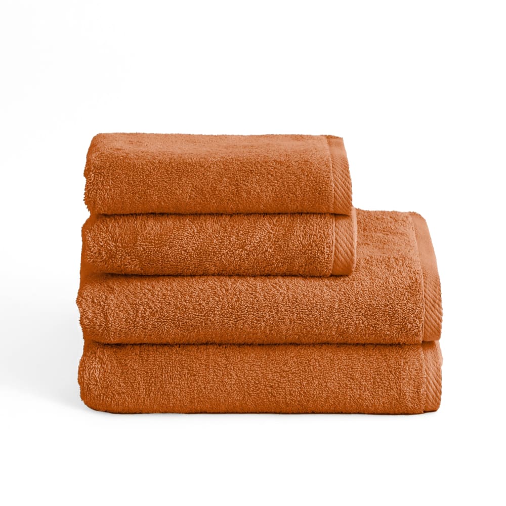 Boheme Set mit 4 Duschtüchern 600g orange (50x100+70x140) style modern orange Baumwolle
