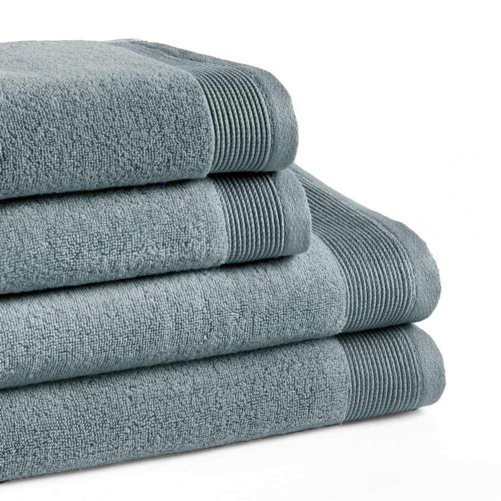 Set mit 4 Duschtüchern 600g eisblau(50x100+70x140)-Zero Twist -