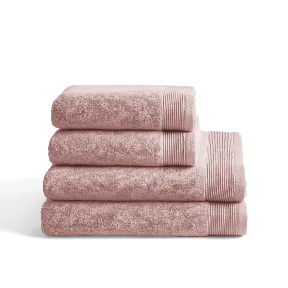 Boheme Set mit 4 Duschtüchern 600g rosa(50x100+70x140)- Zero Twist style modern - Baumwolle