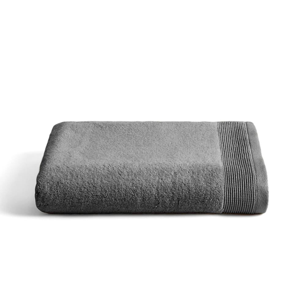Boheme Badetuch 600g stahl 100x150-Zero Twist style modern Grau Baumwolle