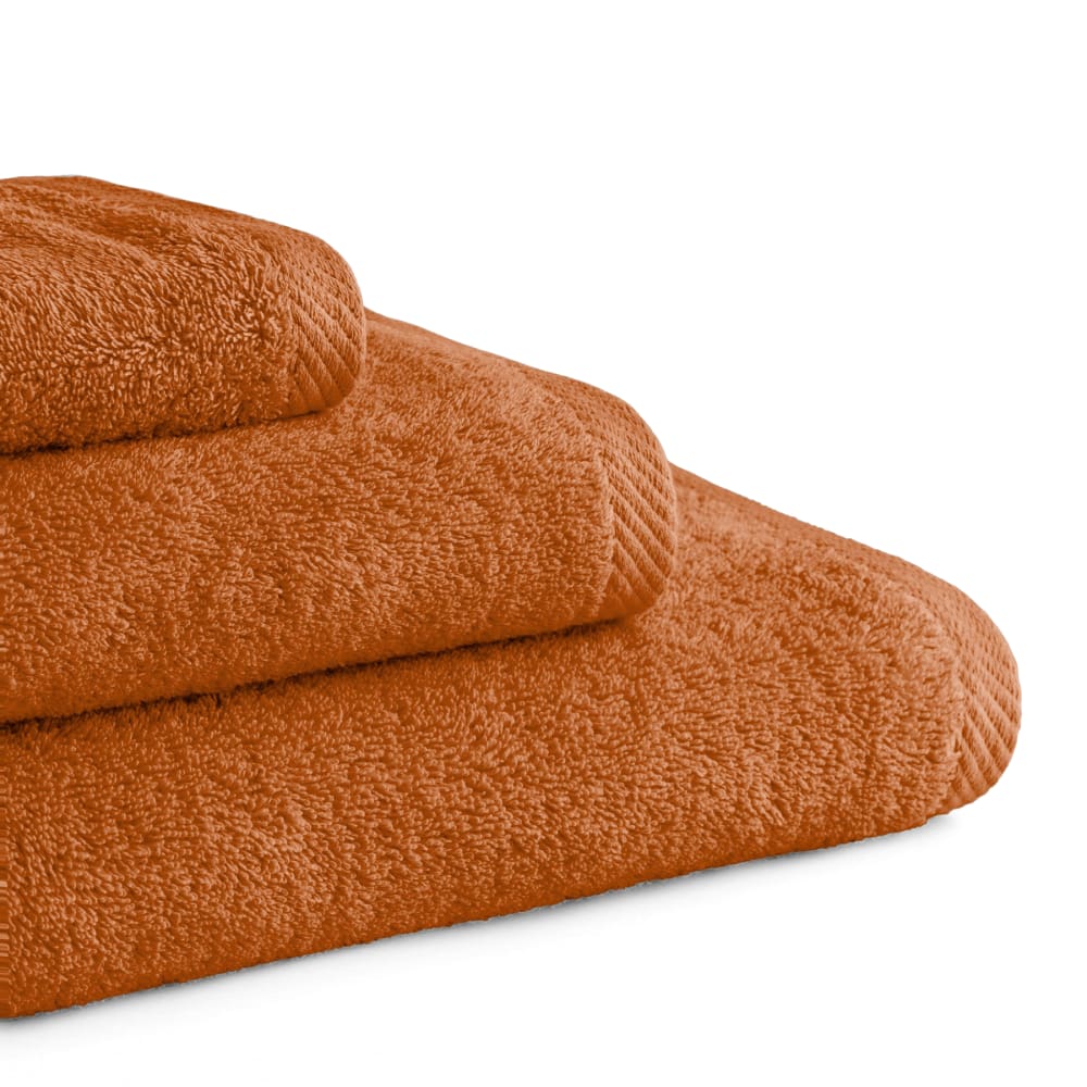Set mit 3 Badetücher 600g orange (30x50+50x100+70x140) - Maisons