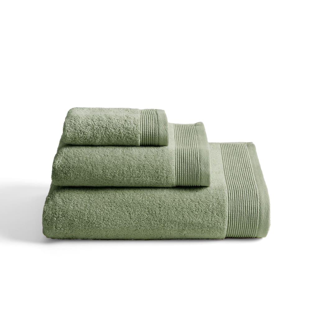 Boheme Set mit 3 Duschtüchern 600g hellgrün(30x50+50x100+100x150)-Zero Twist style modern - Baumwolle