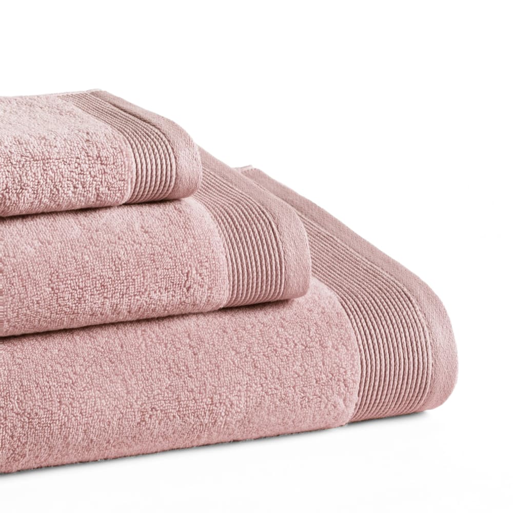 Set mit 3 Badetücher 600g rosa (30x50+50x100+70x140)-Zero Twist -