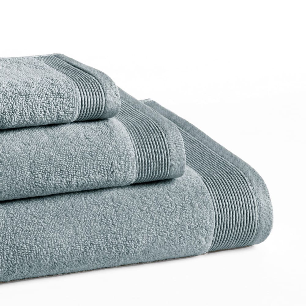 Set mit 3 Badetücher 600g eisblau(30x50+50x100+70x140)-Zero Twist