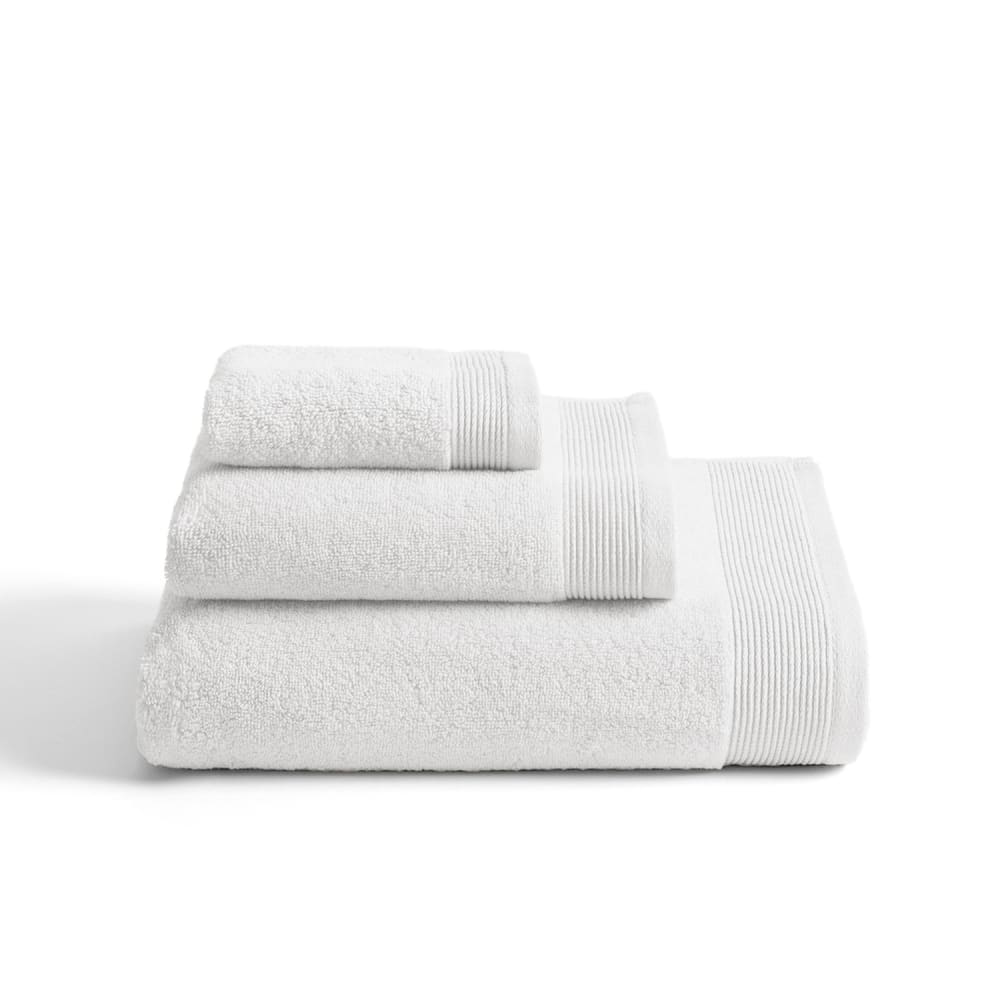 Boheme Set mit 3 Badetücher 600g weiß (30x50+50x100+70x140)-Zero Twist style modern - Baumwolle