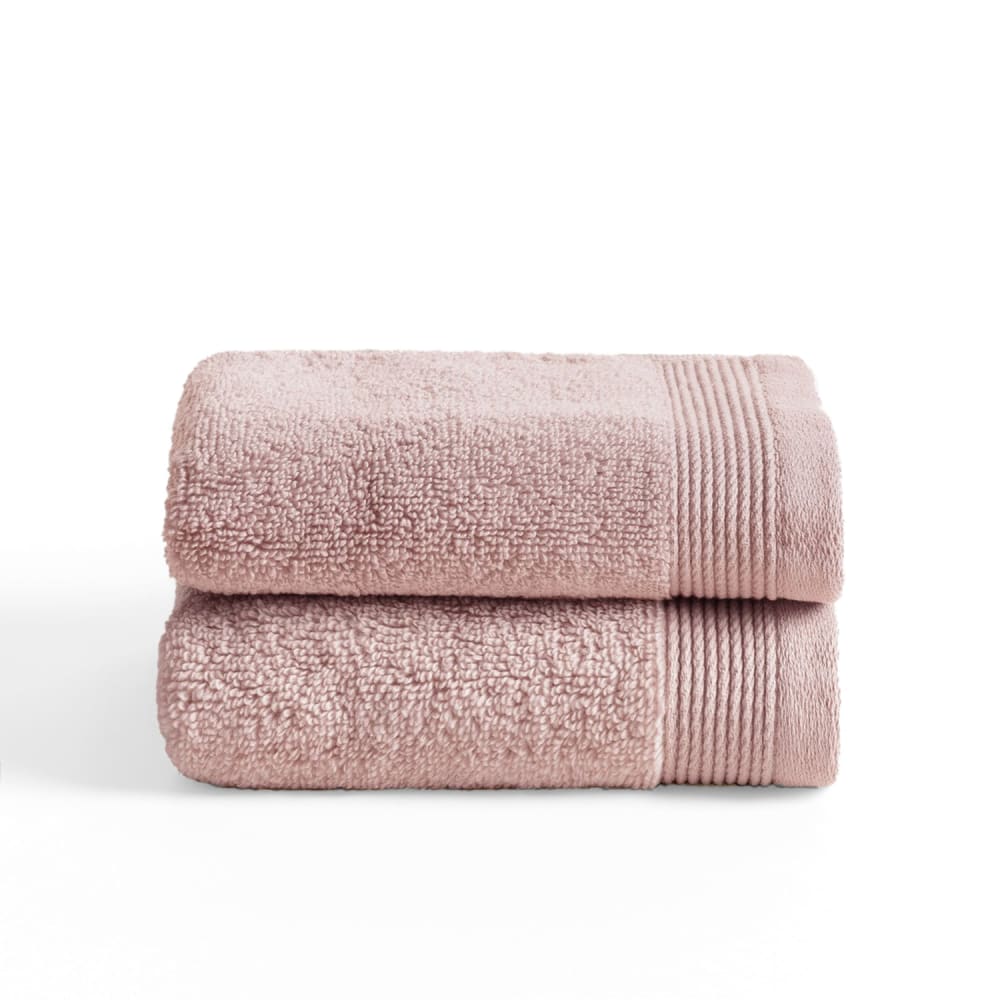 Boheme Set mit 2 Handtüchern 600g rosa(30x50)-Zero Twist style modern - Baumwolle