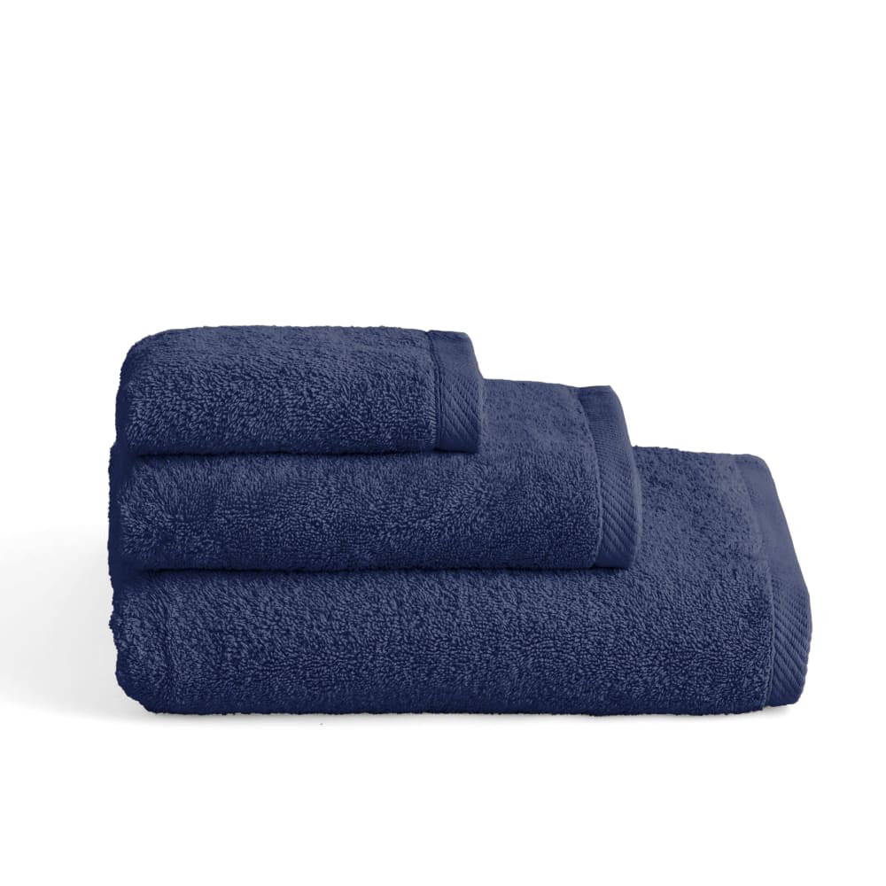 Boheme Set mit 3 Duschtüchern 600g marineblau (30x50+50x100+100x150) style modern - Baumwolle