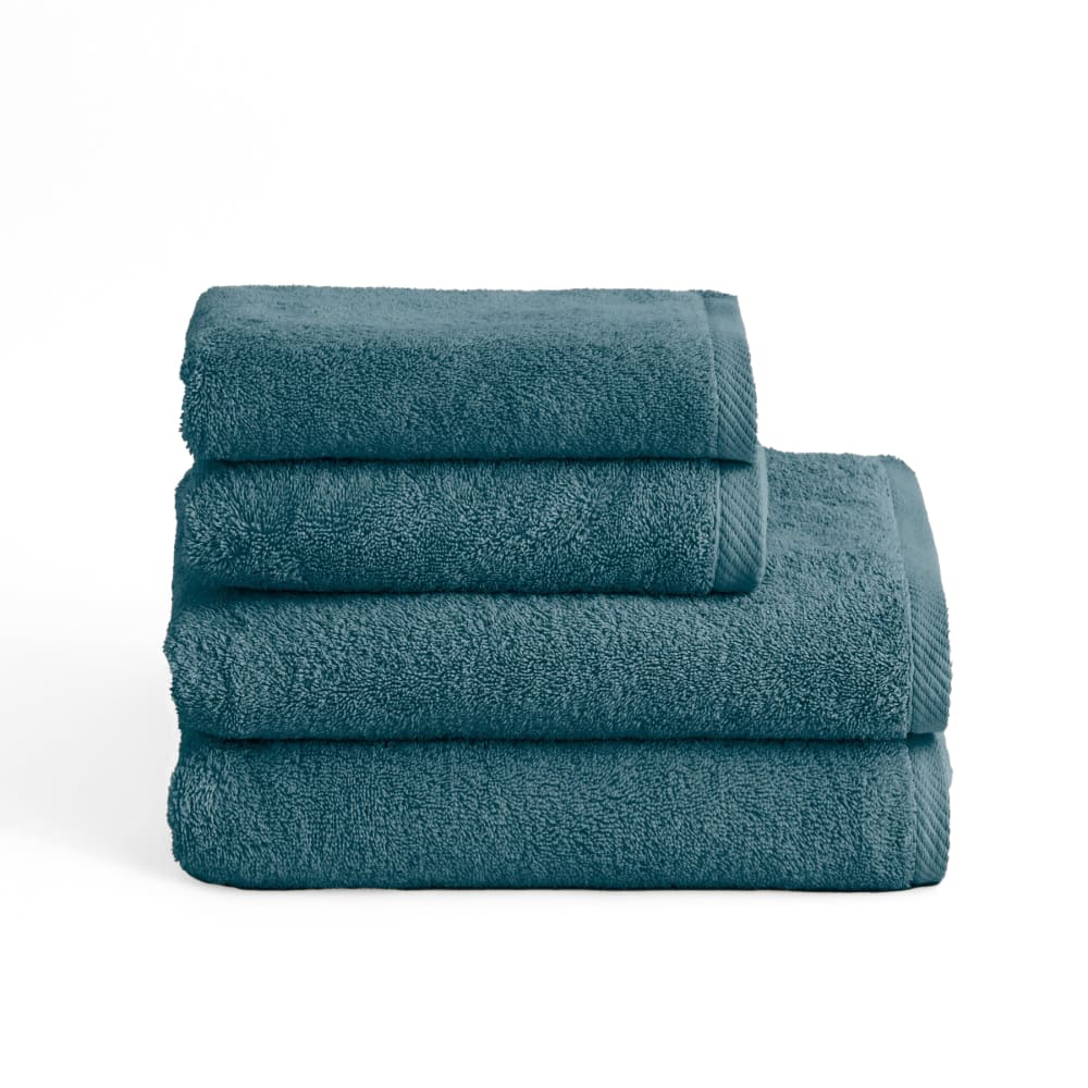Boheme Set mit 4 Duschtüchern 600g saphir (50x100+70x140) style modern Blau Baumwolle