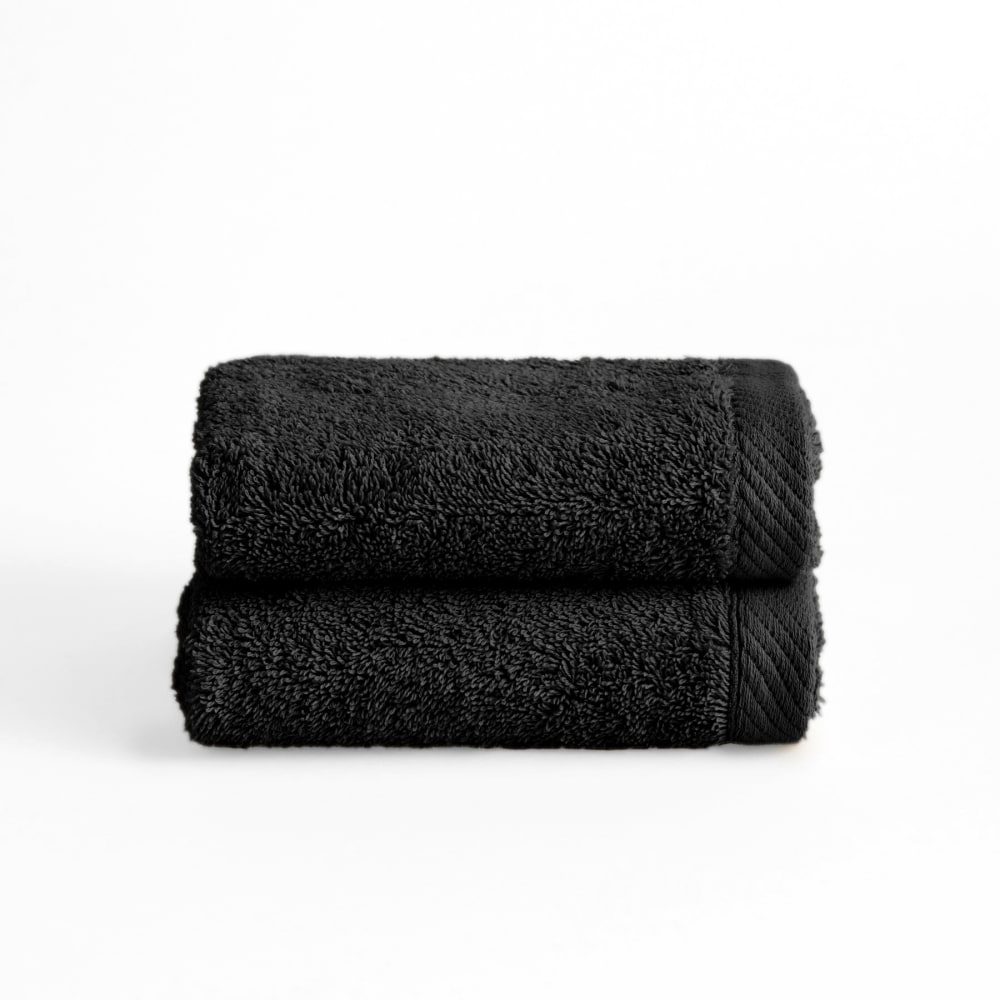 Boheme Set mit 2 Handtüchern 600g schwarz(30x50) style modern - Baumwolle