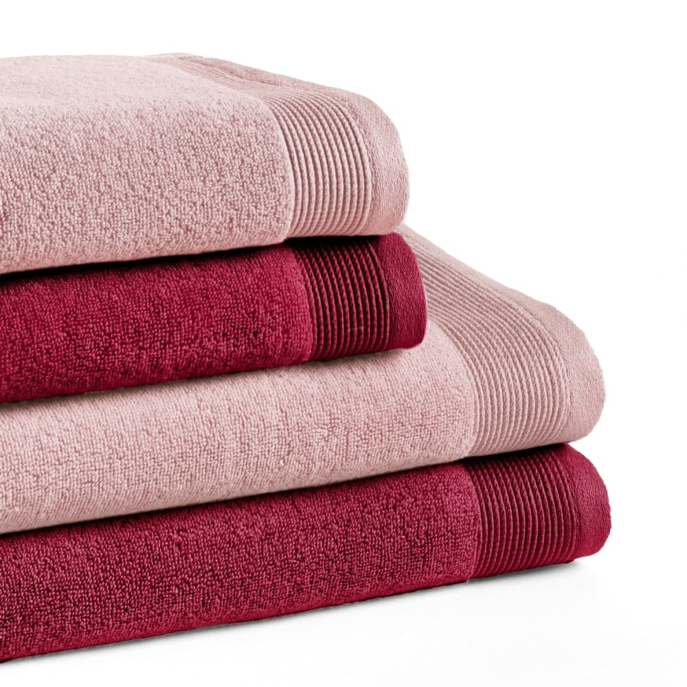 Set mit 4 Duschtüchern 600g beere-rosa(50x100+70x140)-Zero Twist