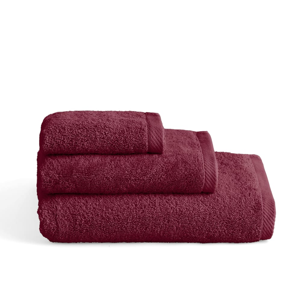 Boheme Set mit 3 Badetücher 600g purpur (30x50+50x100+70x140) style modern Violett Baumwolle