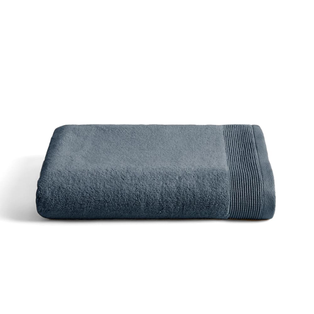 Boheme Badetuch 600g denim 100x150-Zero Twist style modern Blau Baumwolle