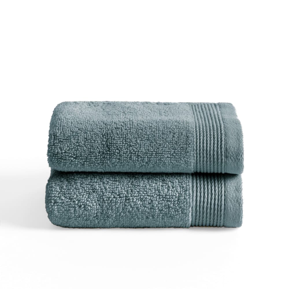 Boheme Set mit 2 Handtüchern 600g eisblau(30x50)-Zero Twist style modern - Baumwolle
