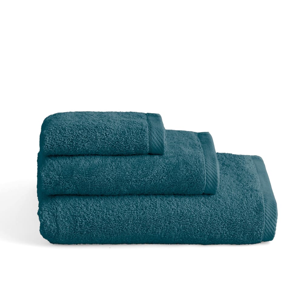 Boheme Set mit 3 Badetücher 600g saphir (30x50+50x100+70x140) style modern Blau Baumwolle