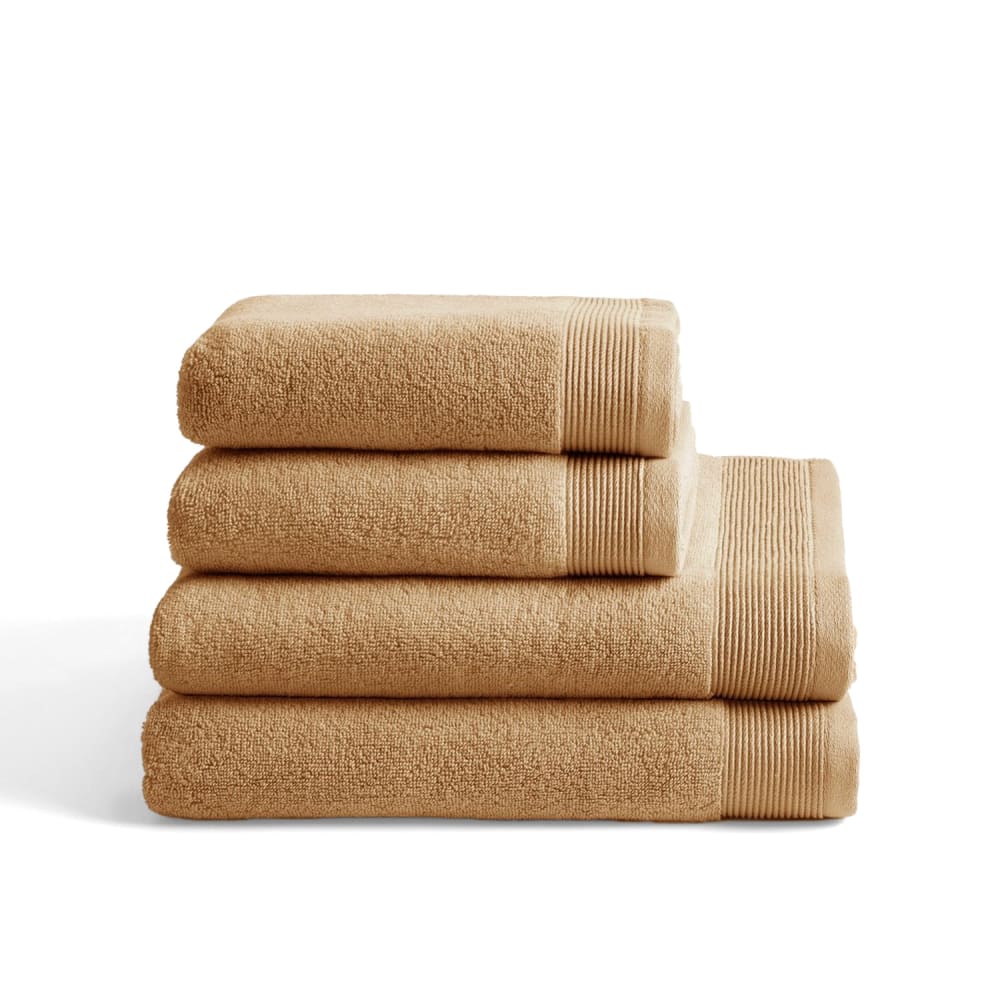 Boheme Set mit 4 Duschtüchern 600g senfgelb(50x100+70x140)-Zero Twist style modern - Baumwolle