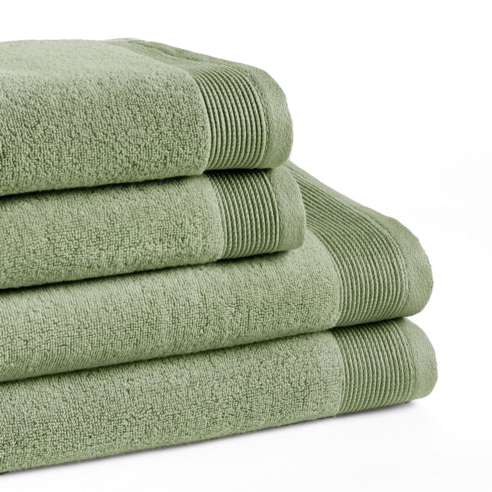 Set mit 4 Duschtüchern 600g hellgrün(50x100+70x140)-Zero Twist -