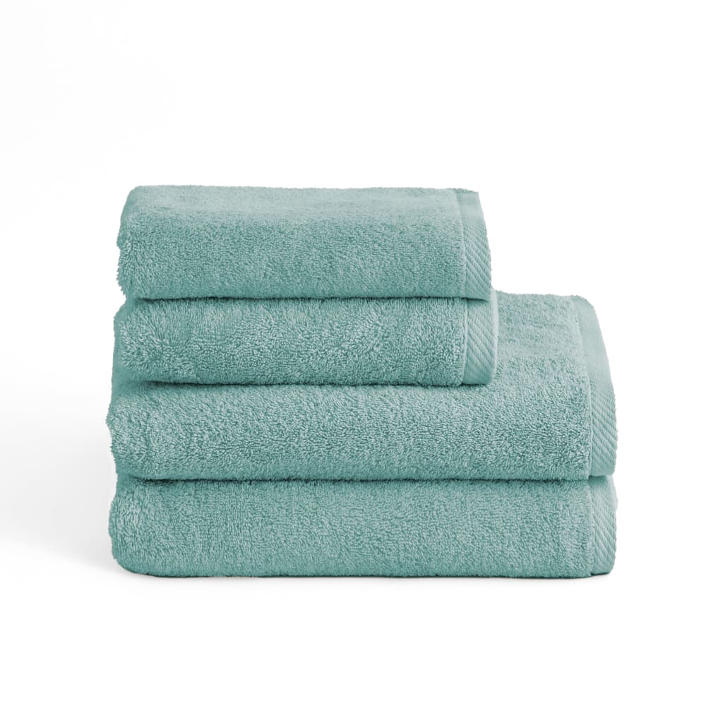 Boheme Set mit 4 Duschtüchern 600g türkis (50x100+70x140) style modern Blau Baumwolle