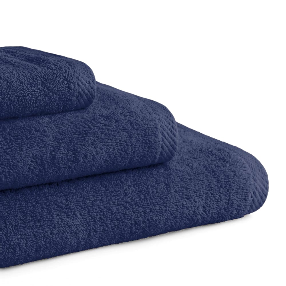 Set mit 3 Badetücher 600g marineblau (30x50+50x100+70x140) -