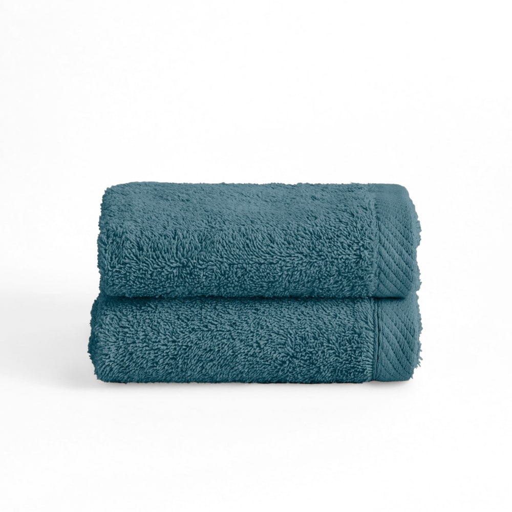Boheme Set mit 2 Handtüchern 600g saphir (50x100) style modern Blau Baumwolle