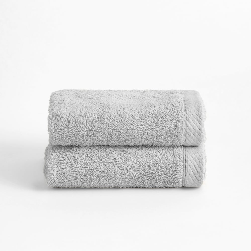Boheme Set mit 2 Handtüchern 600g perlmutt (50x100) style modern Grau Baumwolle