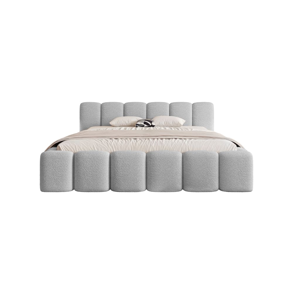 Lit rembourré en tissu - clair