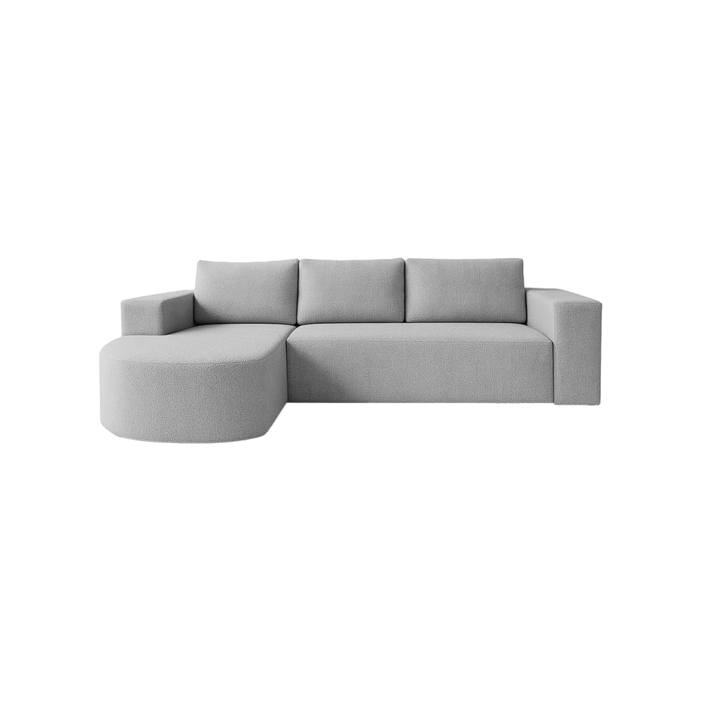 Canapé d'angle en tissu - gris