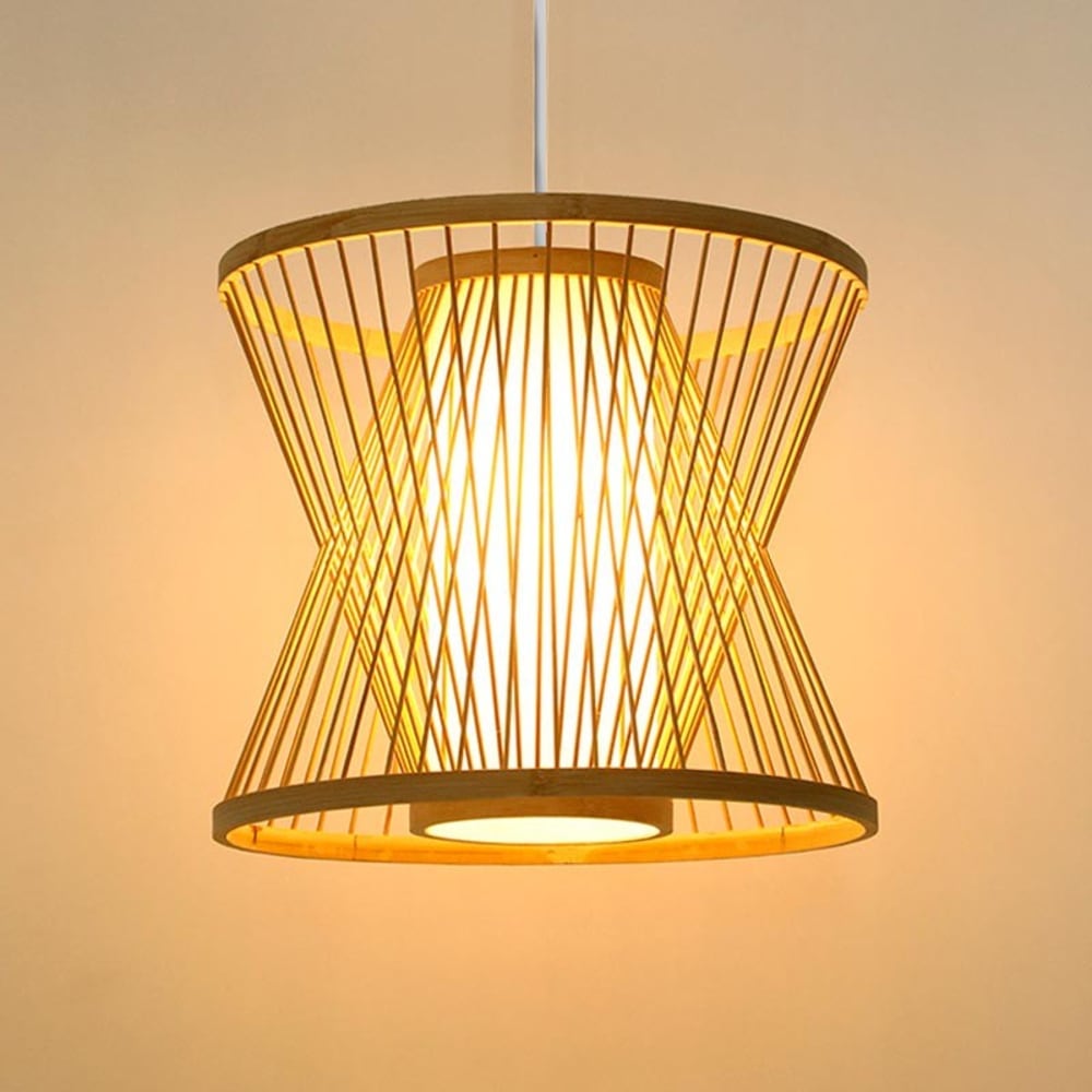 Suspension orientale en osier naturel D30 cm — vue 4