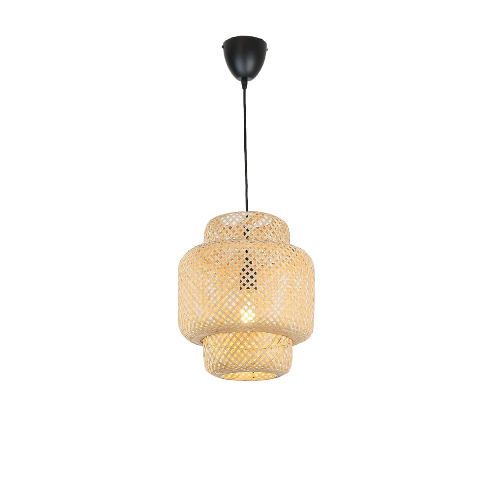 Suspension artisanale en osier naturel D28 cm